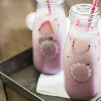 Hibiscus Strawberry Iced Latte