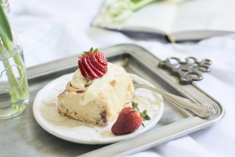 Strawberry Sweet Rolls with Lavender Scented Icing