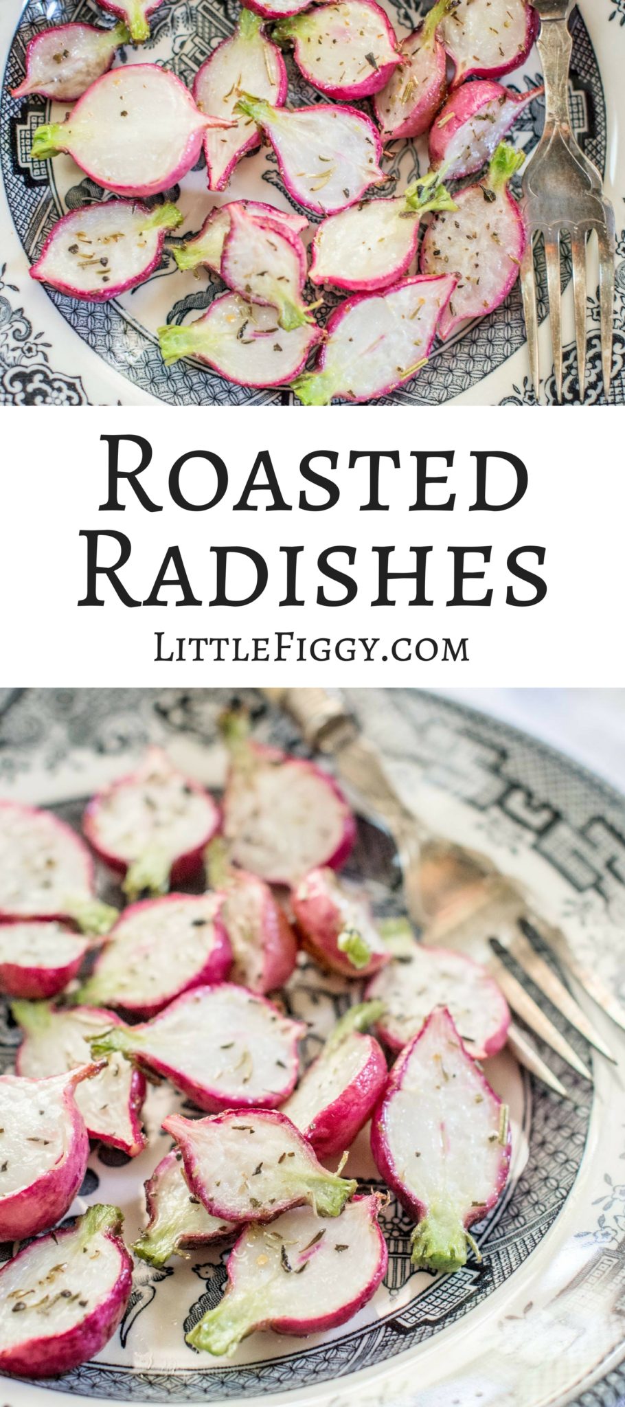 Quick and easy to make, Roasted Radishes are delicious served hot or cold! Get the recipe at Little Figgy Food.
