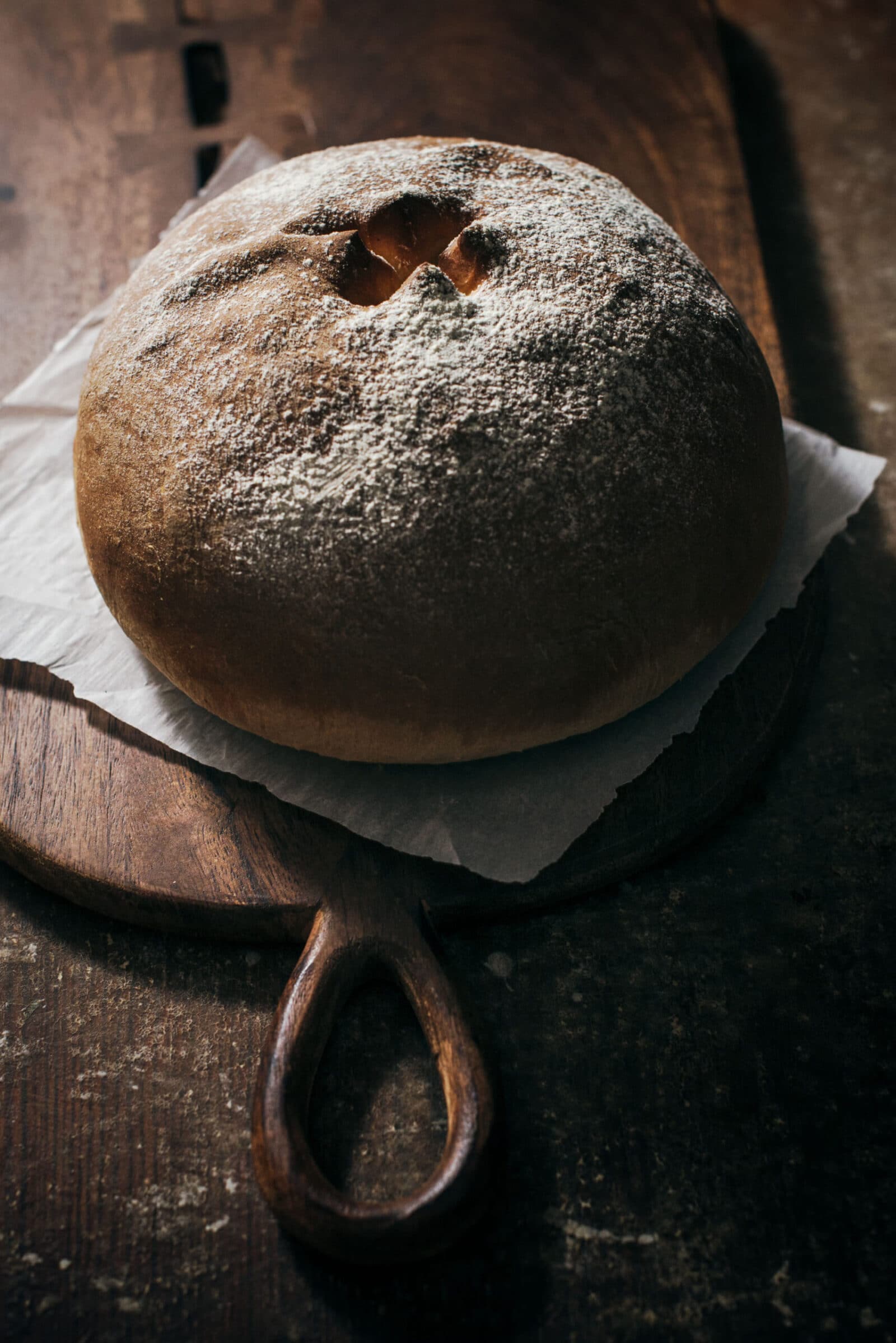 White bread recipe on board