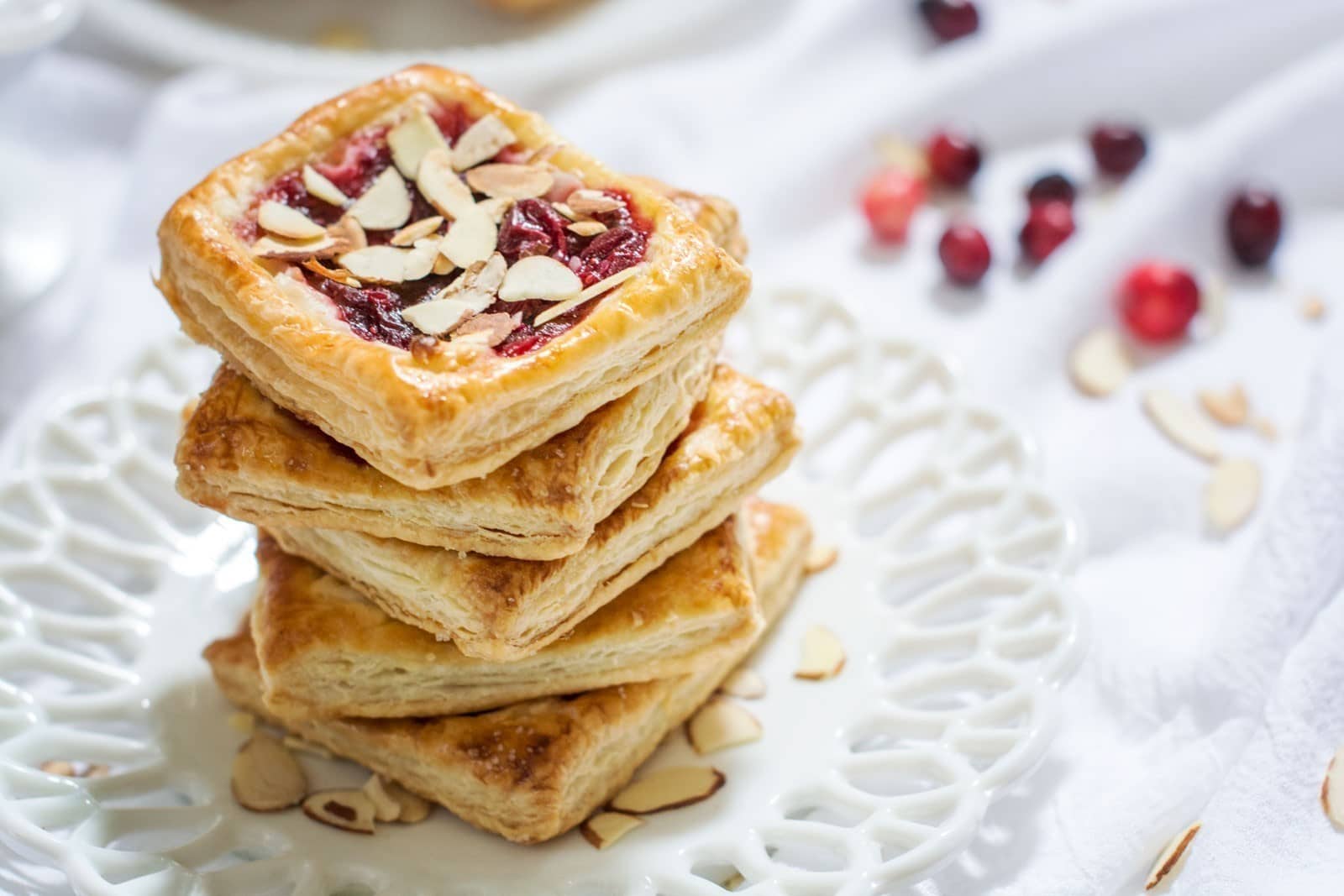 Cranberry Cream Cheese Tarts recipe, the perfect way to use up that holiday cranberry sauce! Get the recipe at Little Figgy Food. #InspiredByPuff #ad