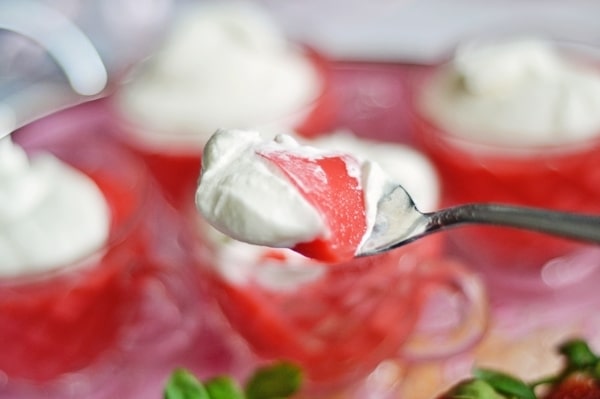 Strawberries and Cream Pudding