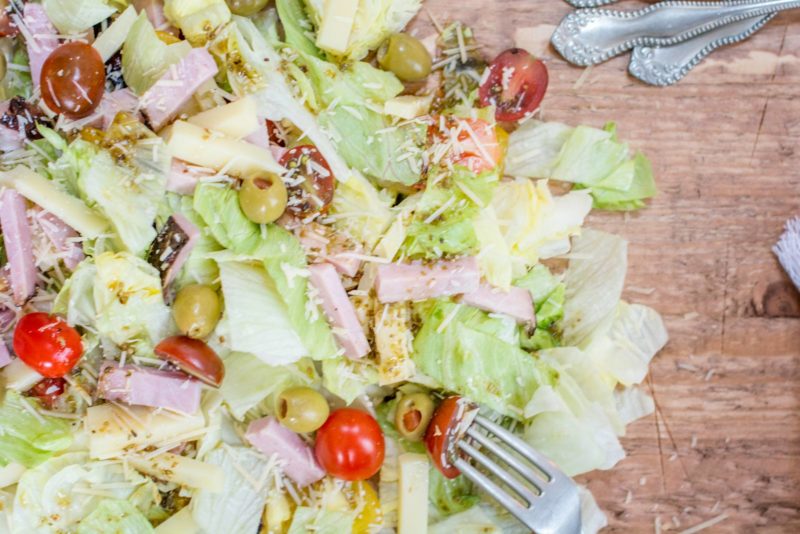 Make up this super easy 1905 Salad and enjoy on it's own as a meal or as the perfect side salad for any meal! Recipe at Little Figgy Food