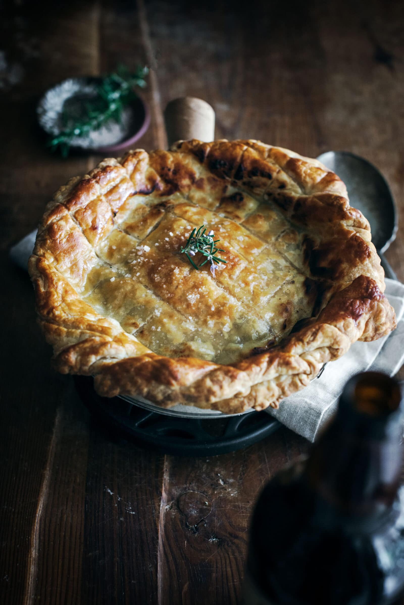 Ready to enjoy steak and guinness pie