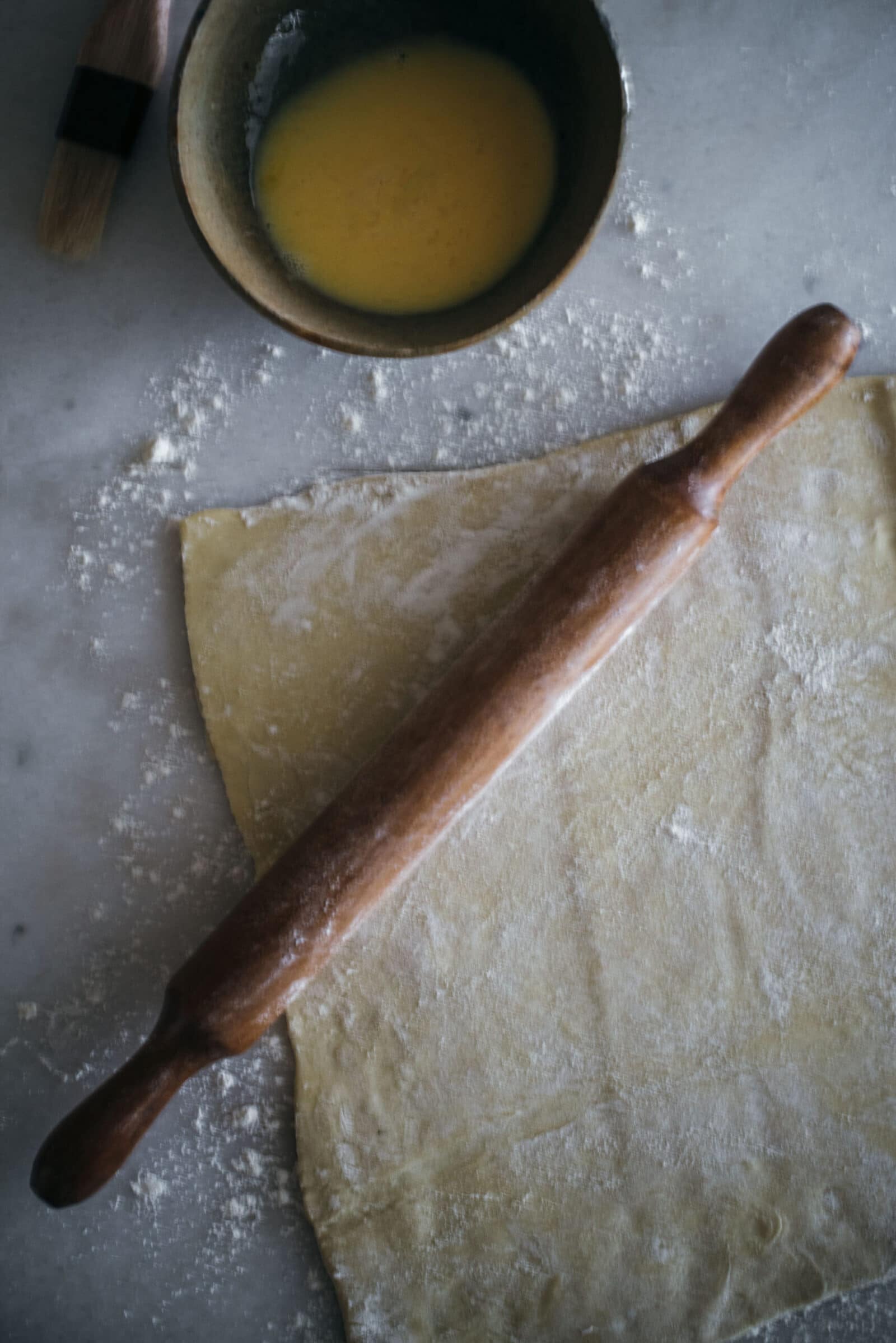 Rolling out puff pastry