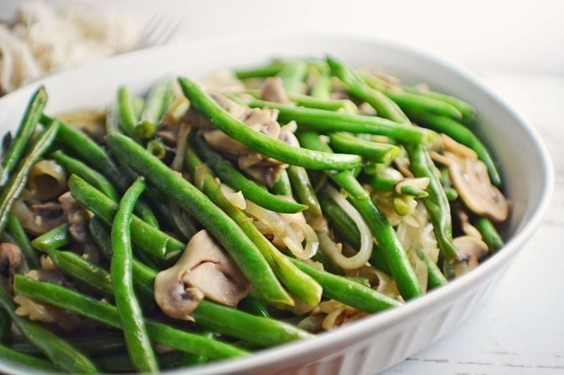 #FreshFromFlorida - #InSeason - Florida Snap Green Beans with Caramelized Onions & Mushrooms