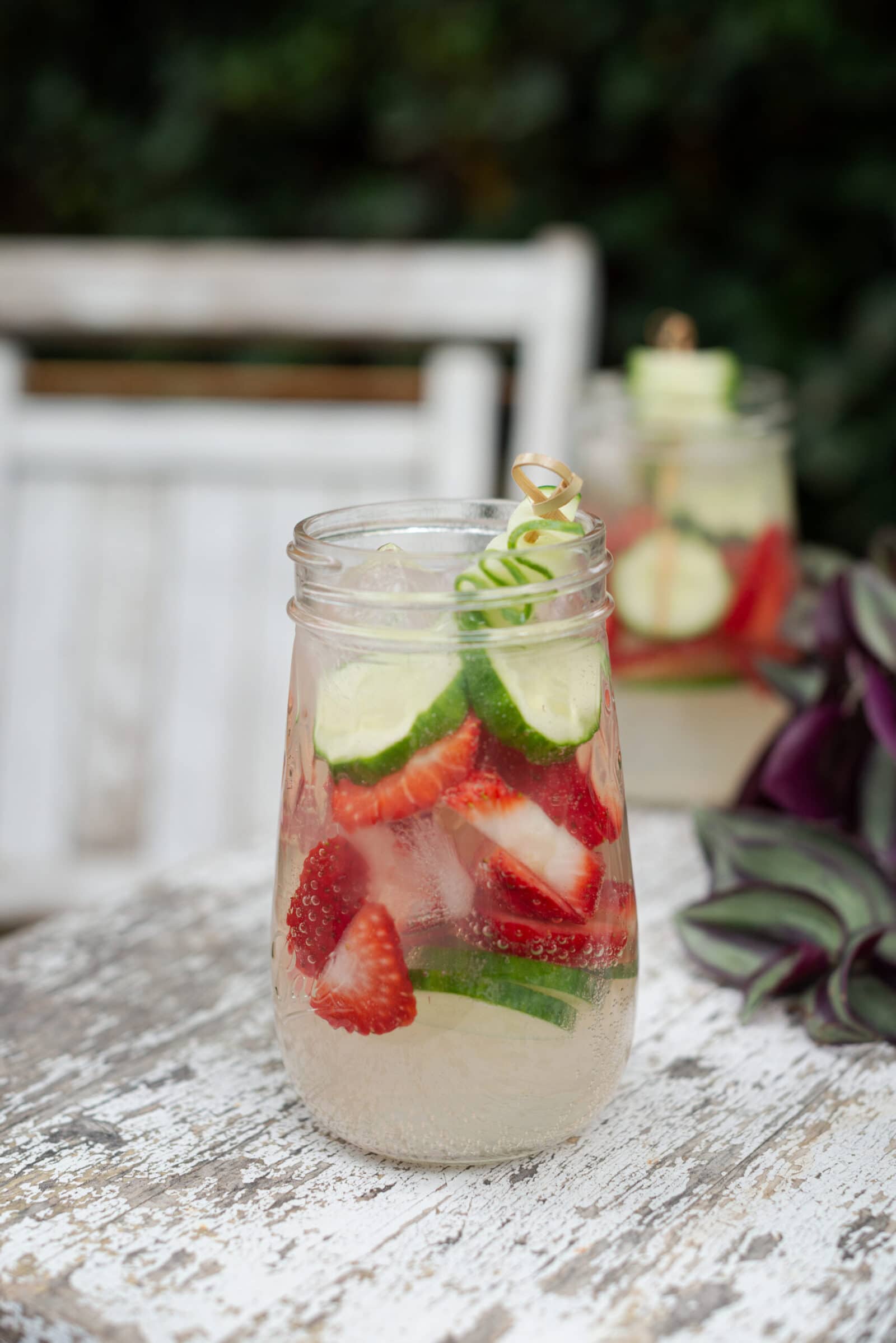Cucumber Strawberry Refresher Drink