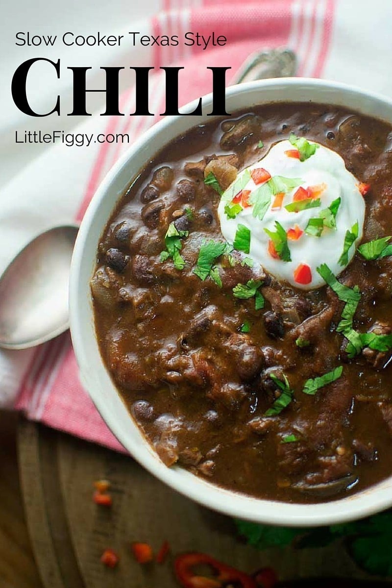 #SlowCooker - #Chili - #TexasStyleChili - @LittleFiggyFood