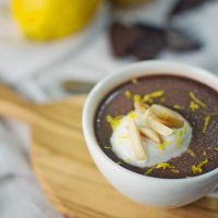 Chocolate Lemoncello Panna Cotta