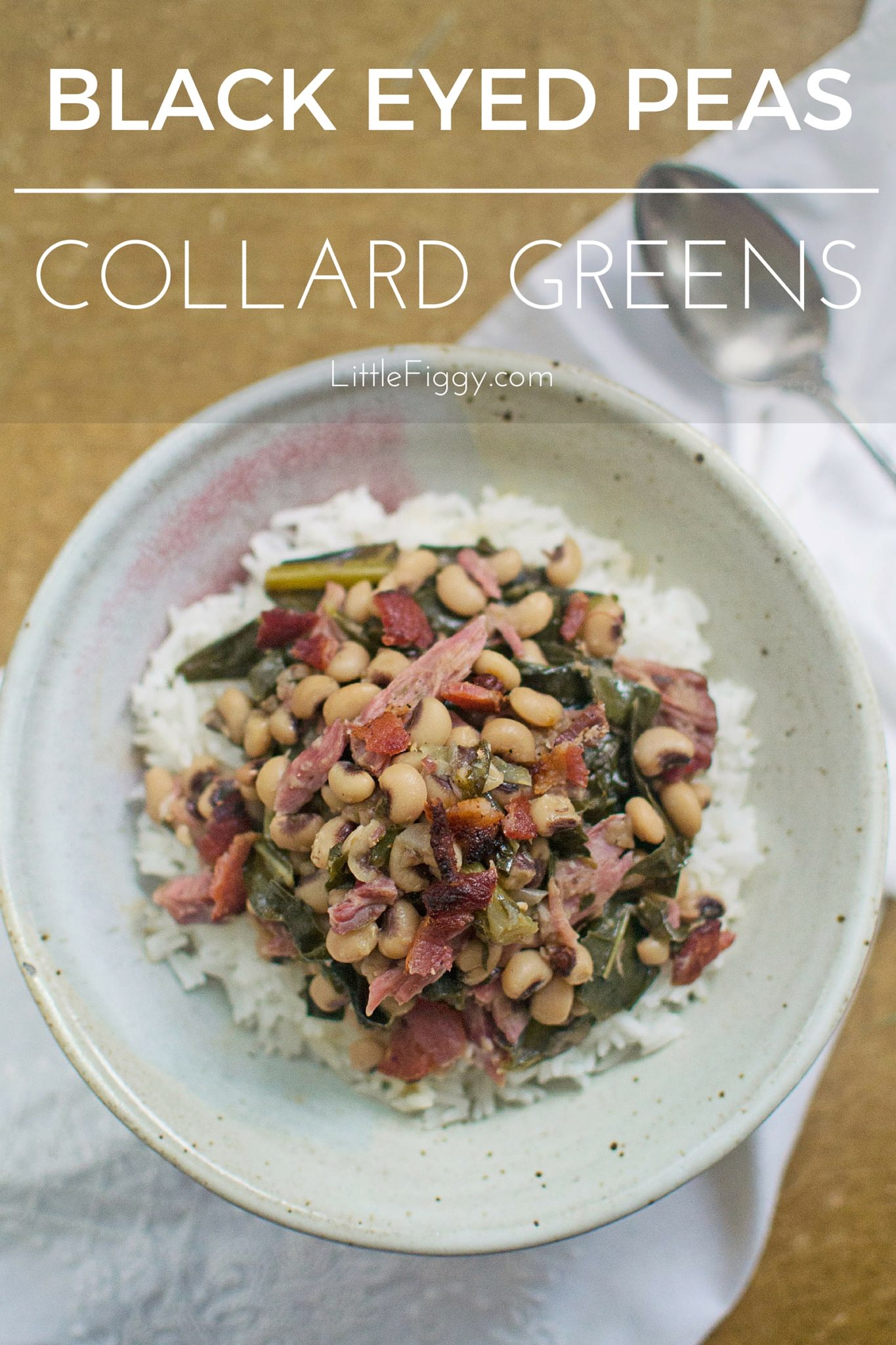 Black Eyed Peas with Collard Greens - @LittleFiggyFood - #WinterWarmers