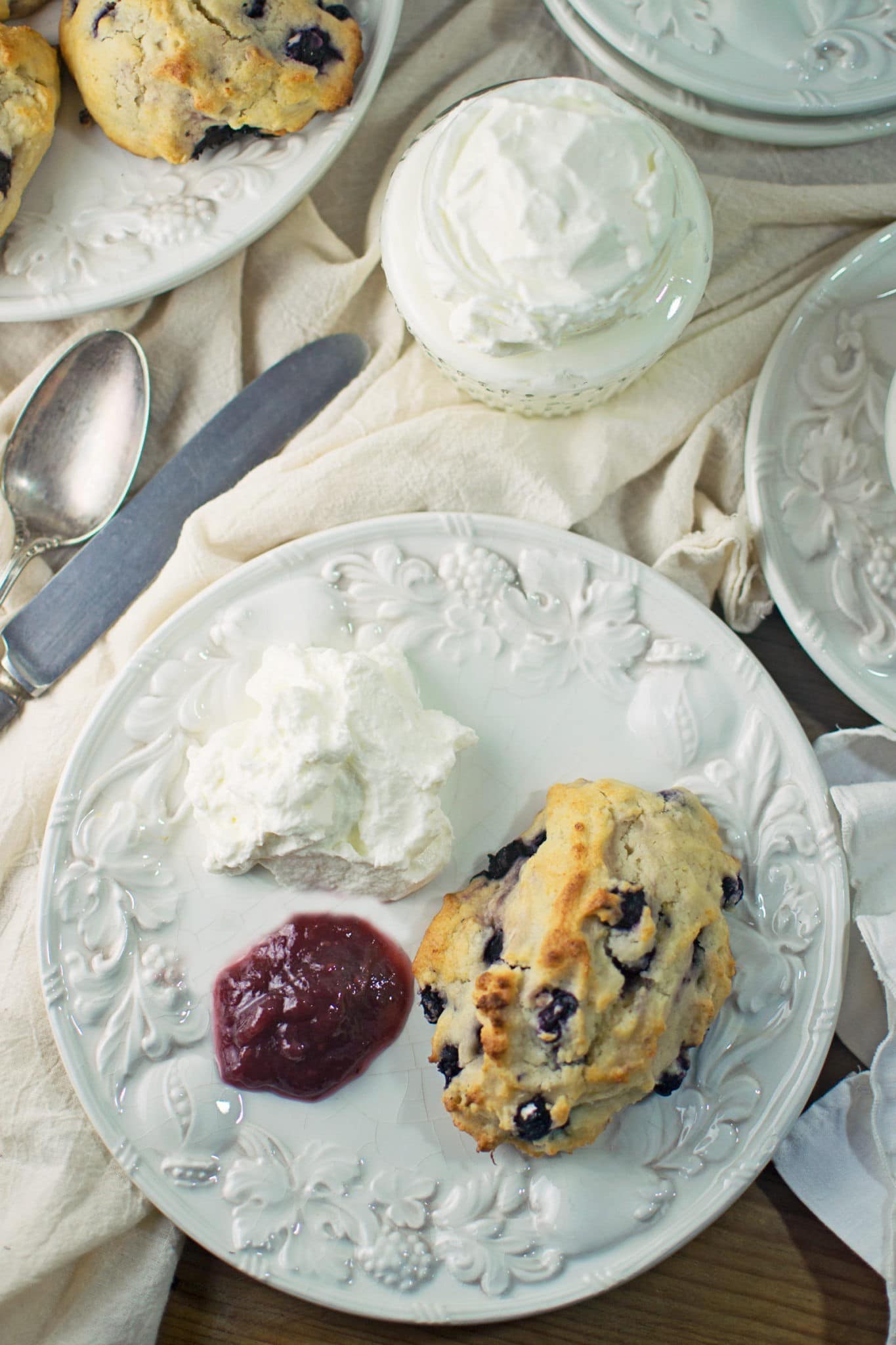 Blueberry Lemon Ricotta Scones - #Scones - @LittleFiggyFood 