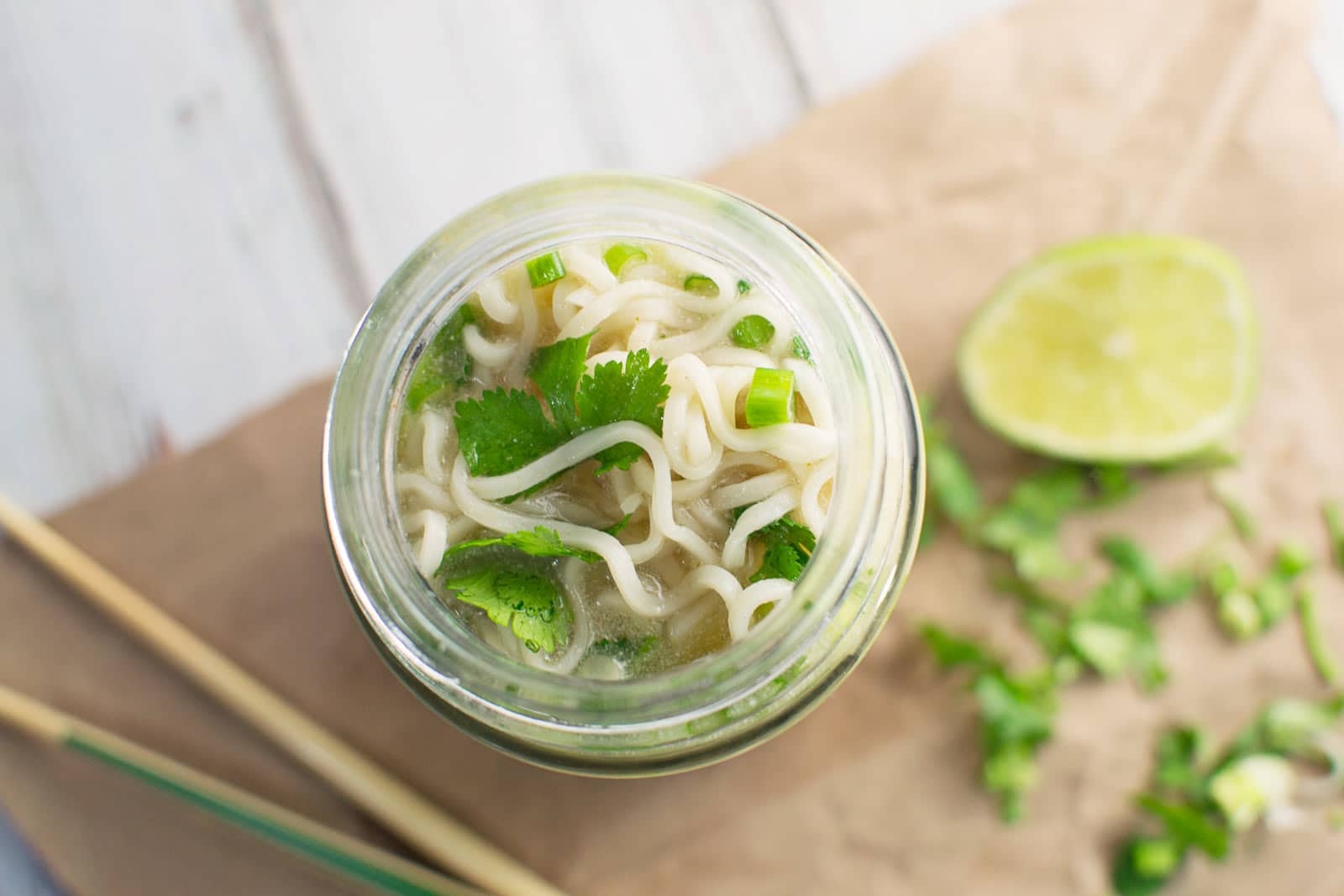 Thai Chicken Instant Pot Noodles - #InstantNoodles - @LittleFiggyFood - Easy to make and full of flavor, the perfect DIY and portable lunch, instant pot noodles.