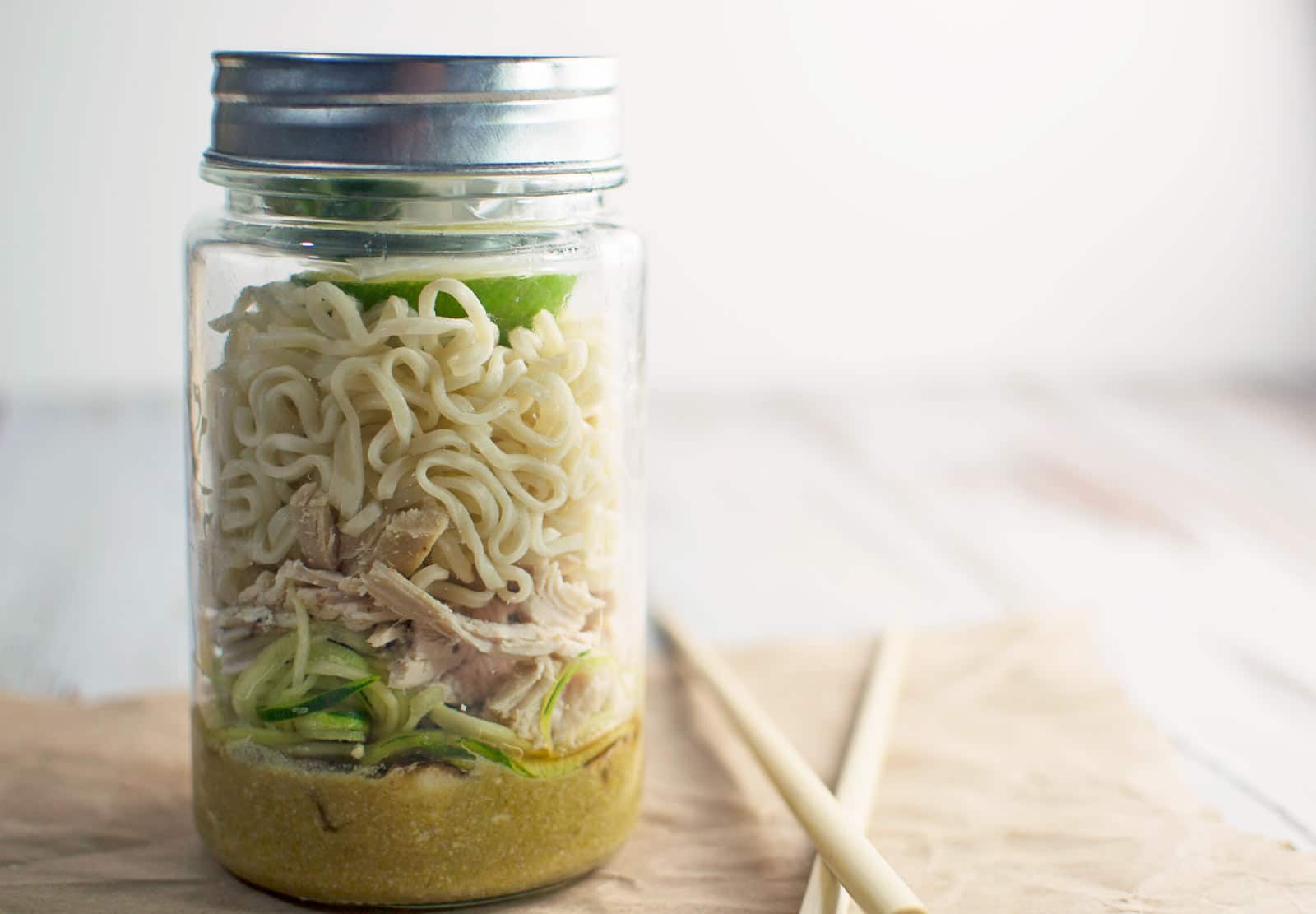 Thai Chicken Instant Pot Noodles - #InstantNoodles - @LittleFiggyFood - Easy to make and full of flavor, the perfect DIY and portable lunch, instant pot noodles.