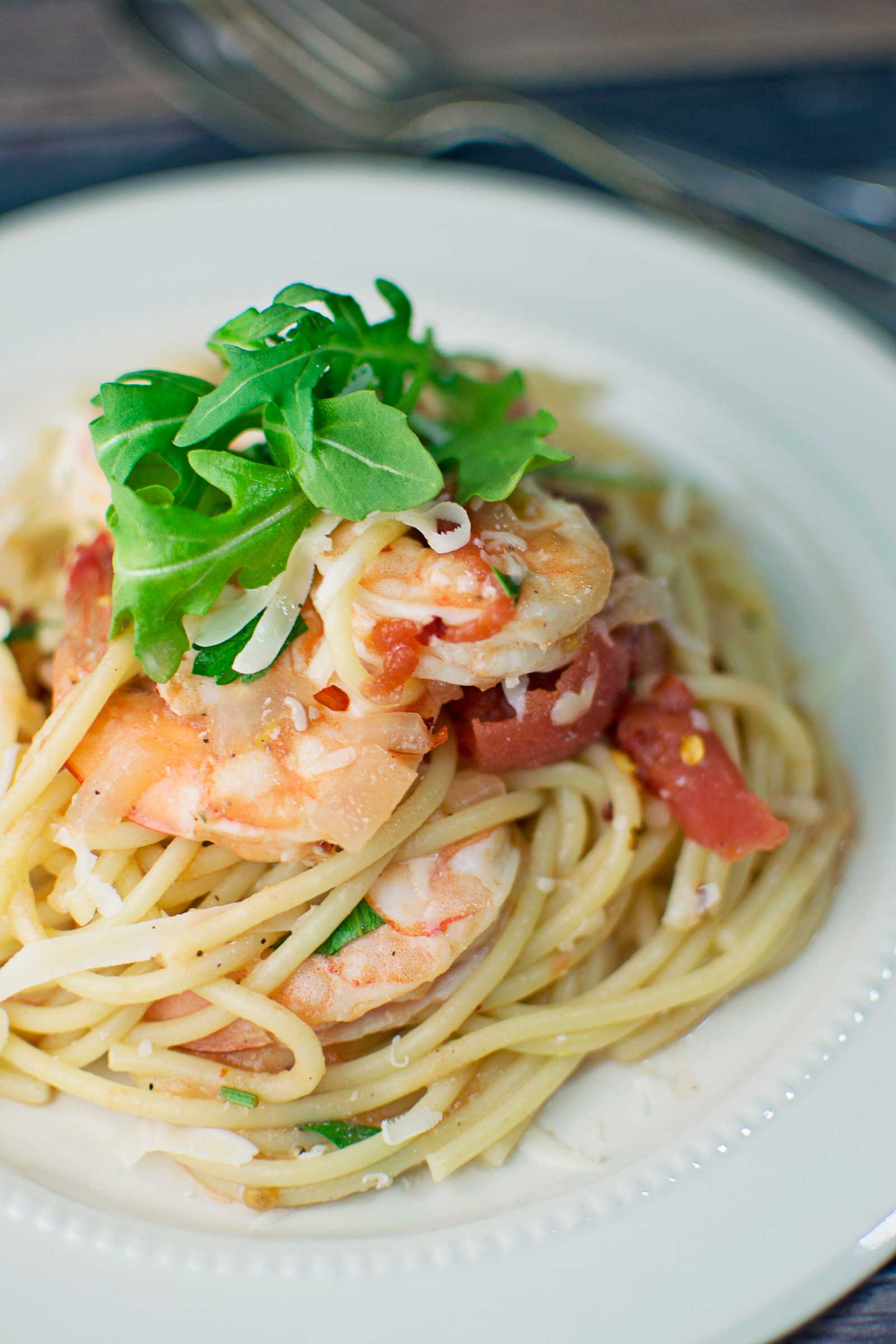 Spicy Shrimp with Pasta - #Pasta - @LittleFiggyFood