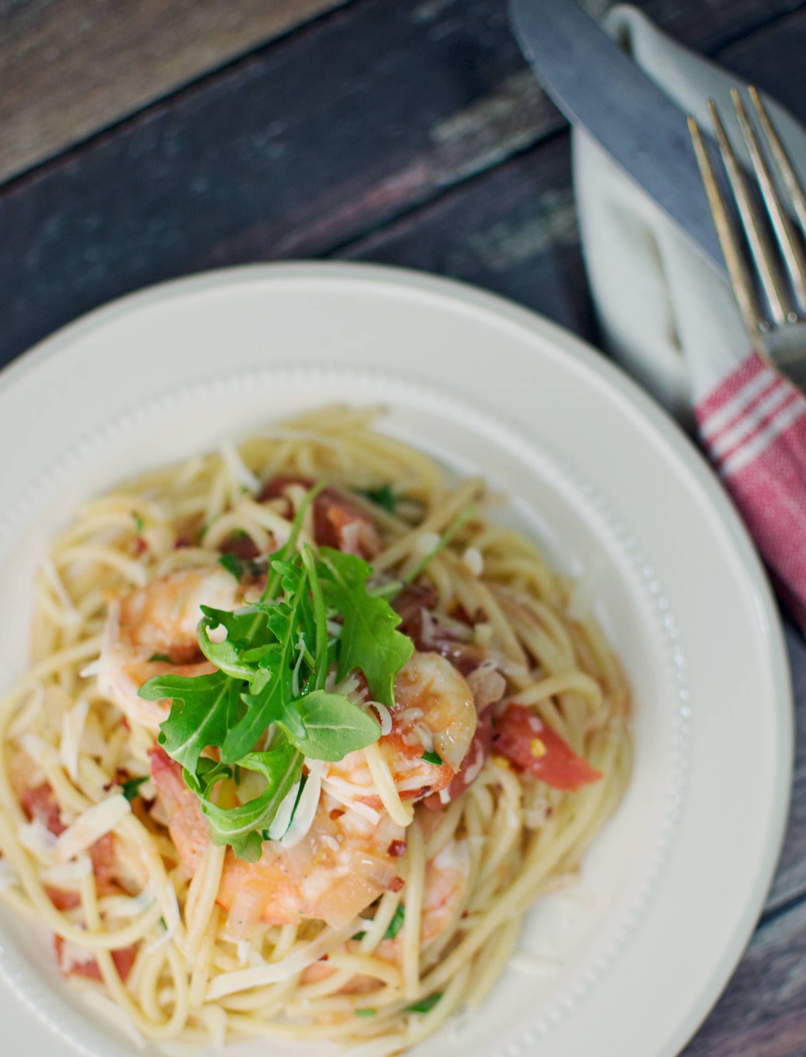 Spicy Shrimp with Pasta - #Pasta - @LittleFiggyFood