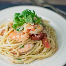 Spicy Shrimp with Pasta - @LittleFiggyFood - #Pasta