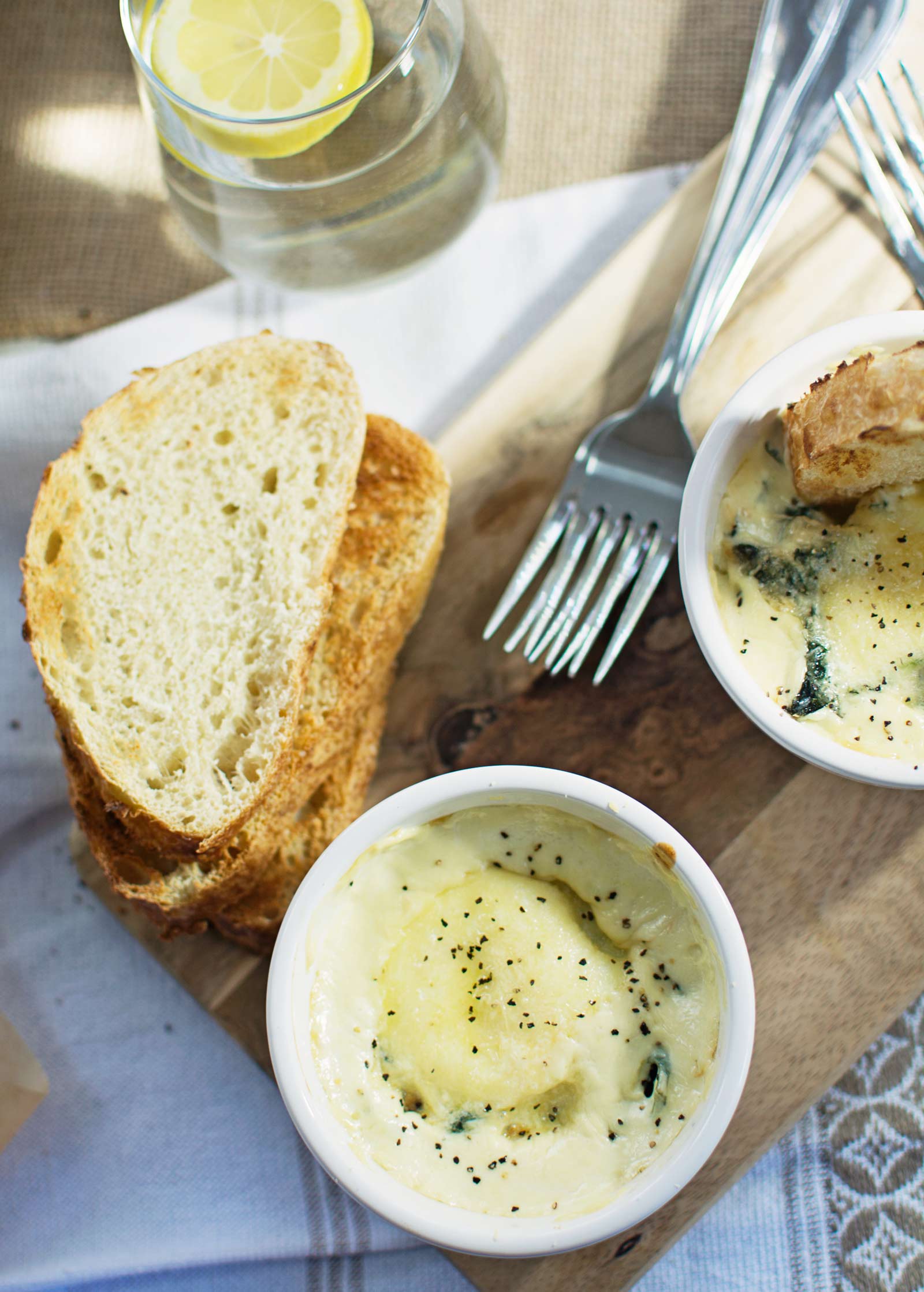 How To Host A Brunch - Baked Eggs with Creamy Kale - Find out more on @LittleFiggyFood - #LiptonTeaTime
