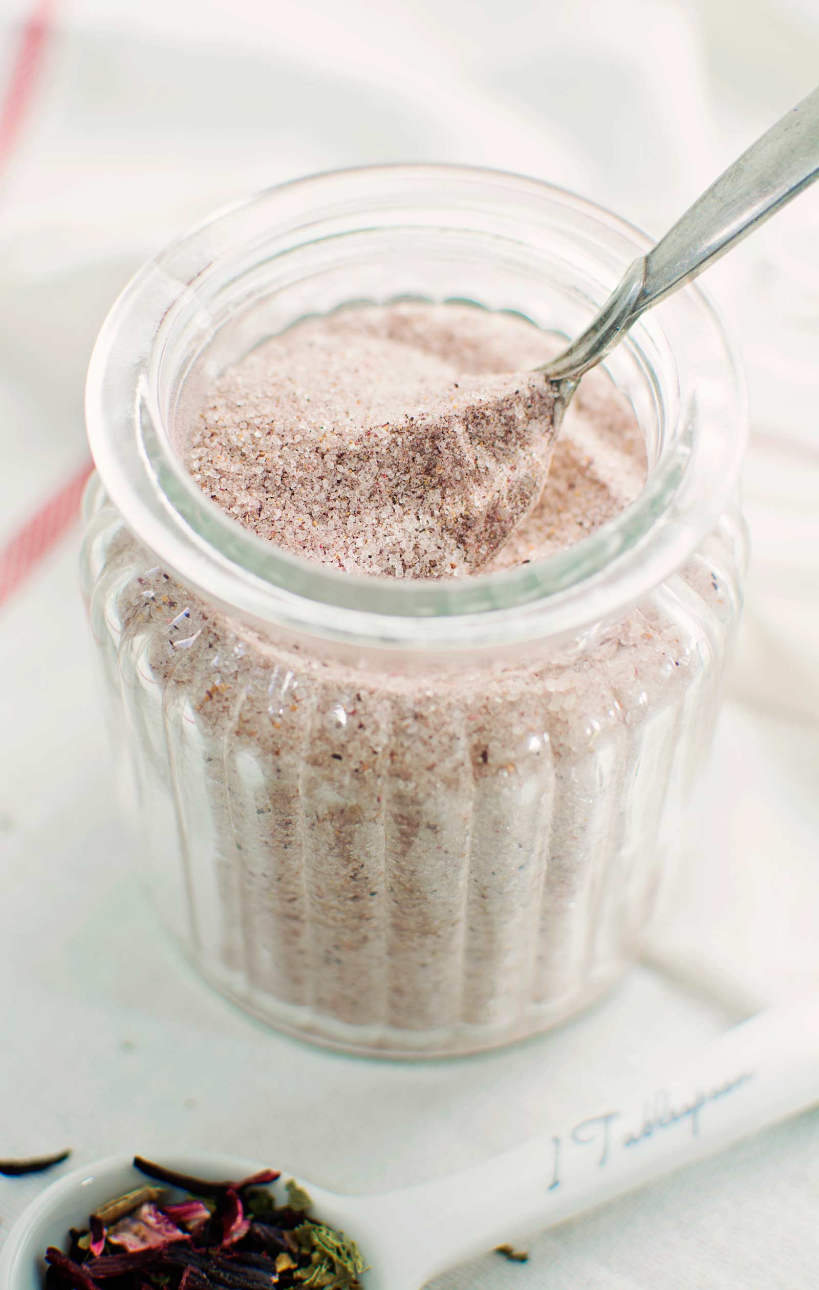 Citrus & Hibiscus Sugar. Add subtle flavor to your next cup of herbal tea, or use to sprinkle on top of your cookies & cakes. #Recipe found @LittleFiggyFood