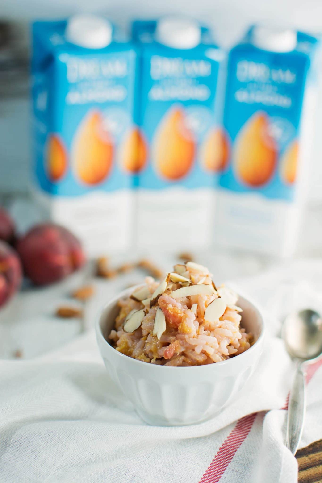 This is a great dessert recipe that is easy and quick to make, Peaches and Cream Fried Rice! Recipe @LittleFiggyFood