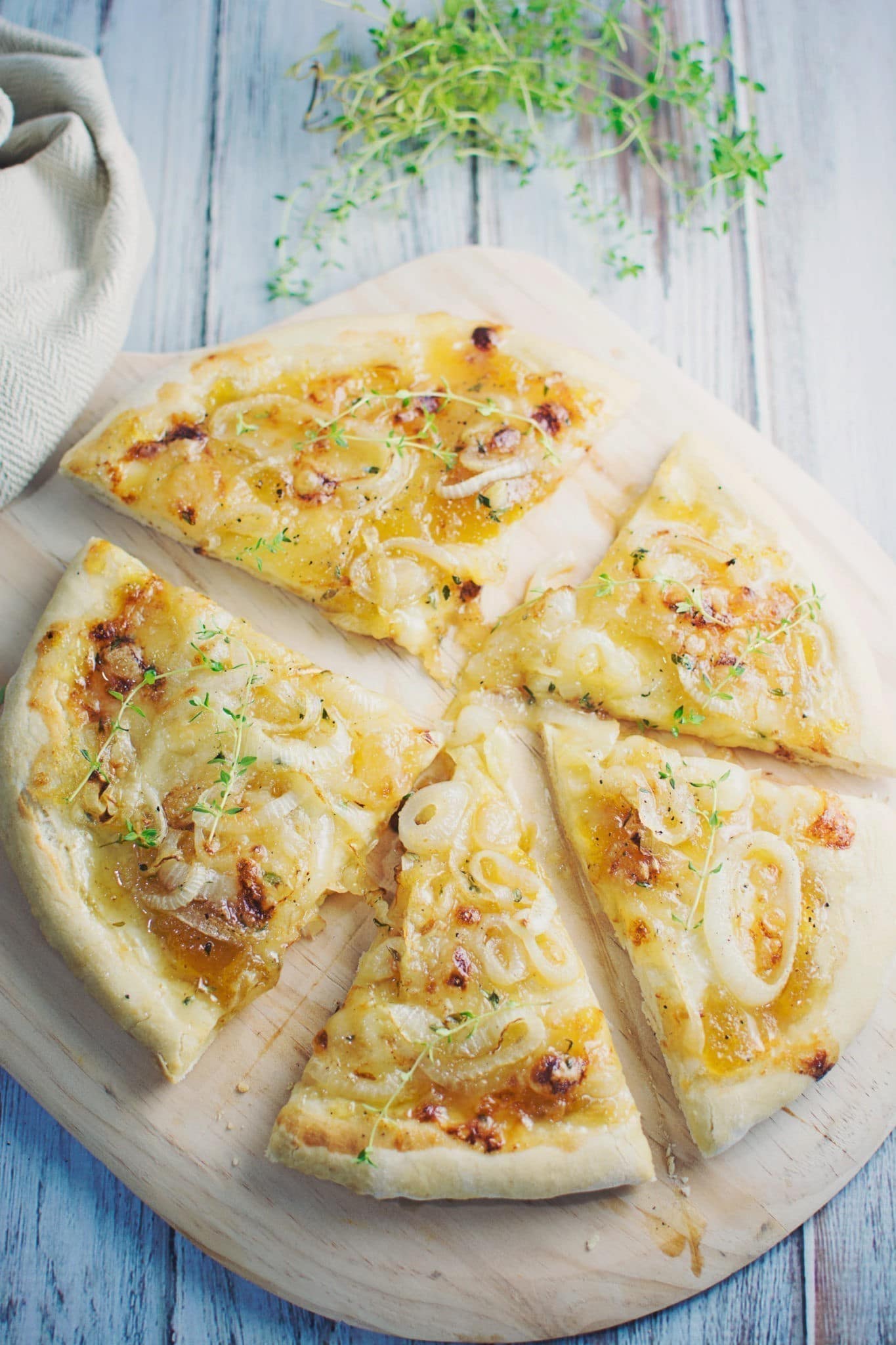 Caramelized Onion with Brie & Fig Pizza! Seriously! When the kids chow down on pepperoni, you can 