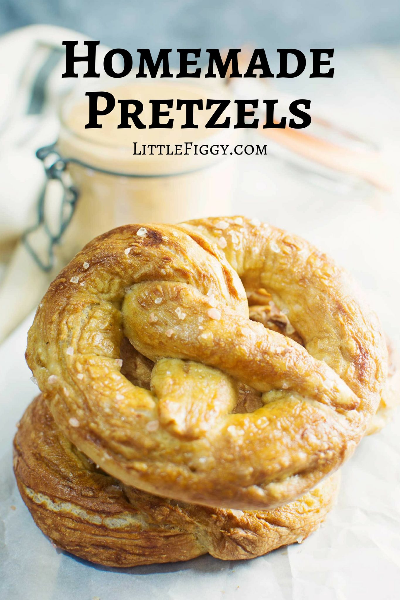 Homemade Pretzels! Soft, buttery with a perfectly chewy crust. Perfect for a snack or party food any time. Recipe @LittleFiggyFood