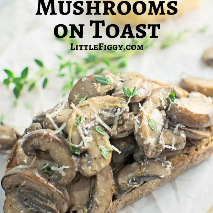 Try this moreish meal of Creamy Mushrooms on Toast as a snack, appetizers or even breakfast! Recipe @LittleFiggyFood