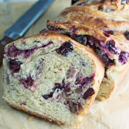 Unwrap the flavor of the season with this Cranberry Cream Cheese Babka! Get the recipe @LittleFiggyFood #celestialseasonings #themagicoftea #ad