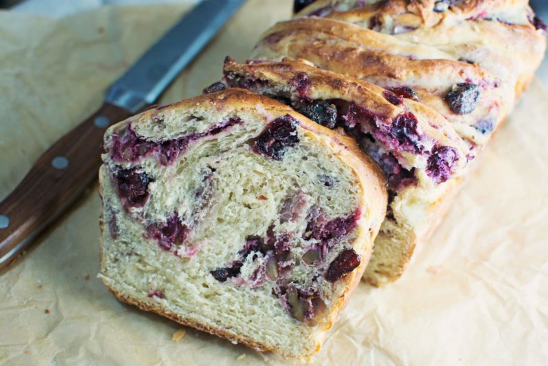 Unwrap the flavor of the season with this Cranberry Cream Cheese Babka! Get the recipe @LittleFiggyFood #celestialseasonings #themagicoftea #ad