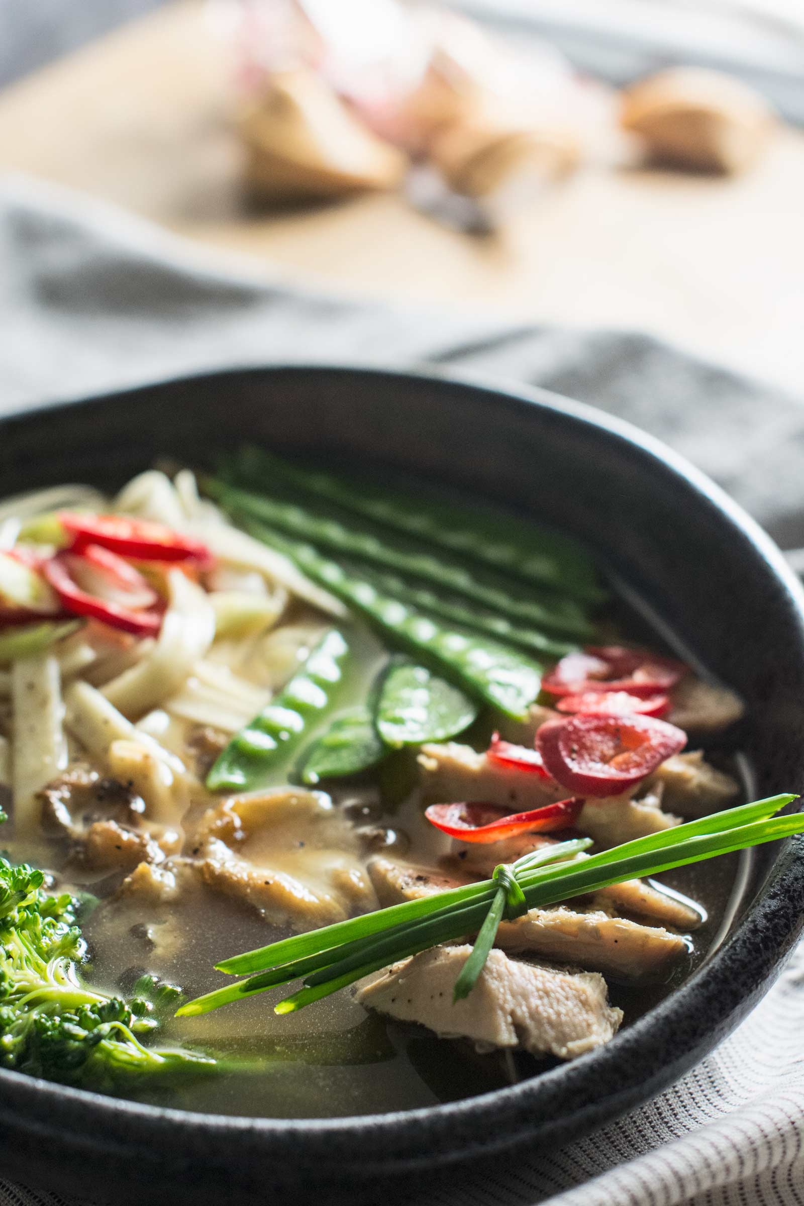 Enjoy this soothing Chinese inspired Chicken Noodle Soup, it's so comforting and full of goodness! Recipe @LIttleFiggyFood