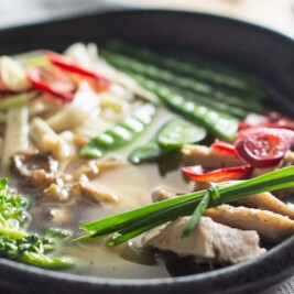 Enjoy this soothing Chinese inspired Chicken Noodle Soup, it's so comforting and full of goodness! Recipe @LIttleFiggyFood