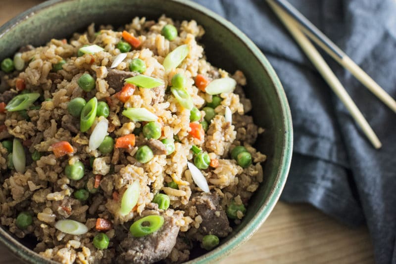 Pork Fried Rice is so easy to make always taste great. Make you own take out favorite at home! Recipe @LittleFiggyFood