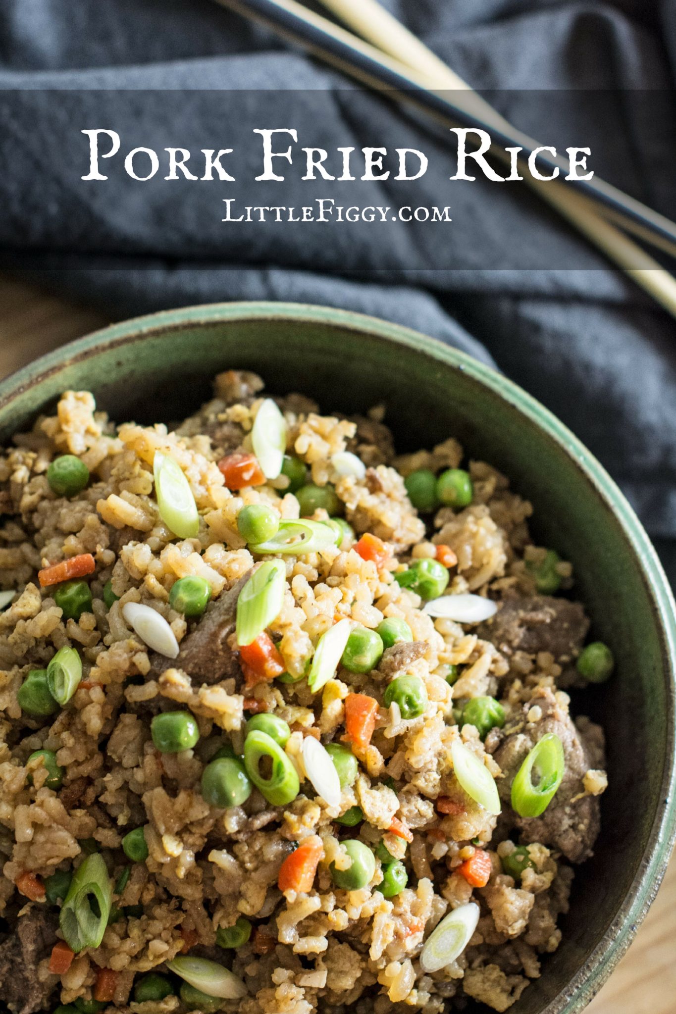 Pork Fried Rice is so easy to make always taste great. Make you own take out favorite at home! Recipe @LittleFiggyFood