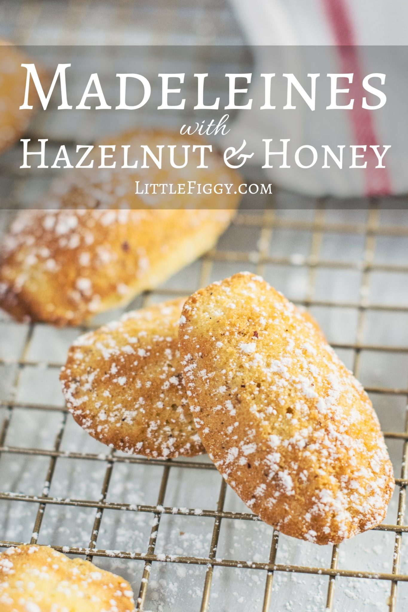 Enjoy a bit of these lovely French beauties right in your own kitchen, Madeleines with Hazelnut and Honey Cookies! Recipe @LittleFiggyFood
