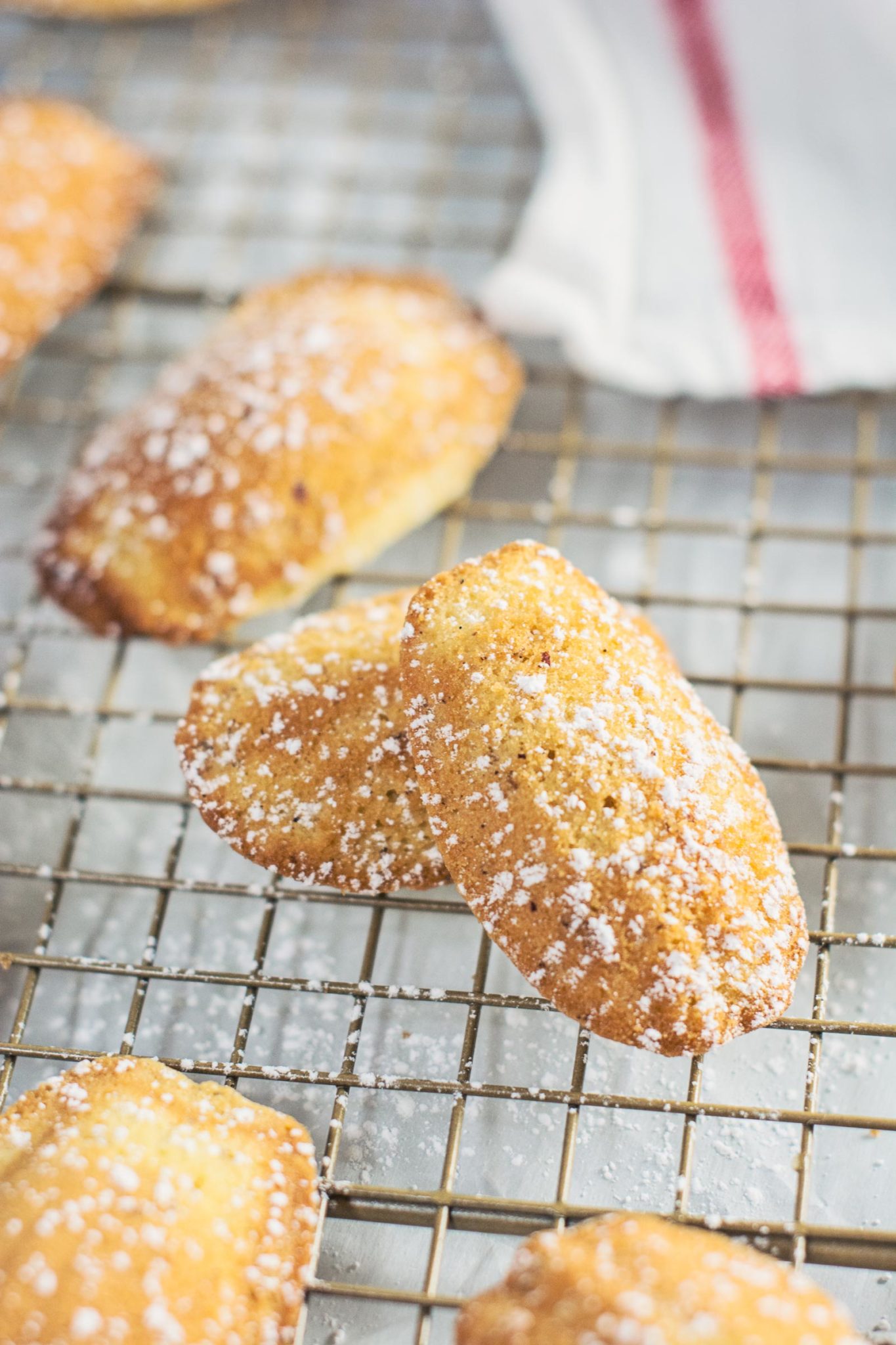 Enjoy a bit of these lovely French beauties right in your own kitchen, Madeleines with Hazelnut and Honey Cookies! Recipe @LittleFiggyFood