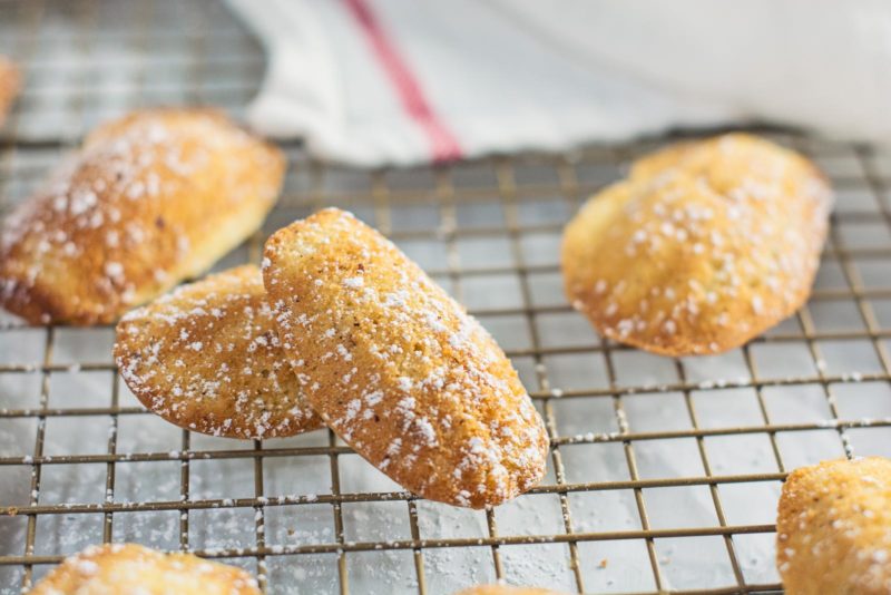 Enjoy a bit of these lovely French beauties right in your own kitchen, Madeleines with Hazelnut and Honey Cookies! Recipe @LittleFiggyFood