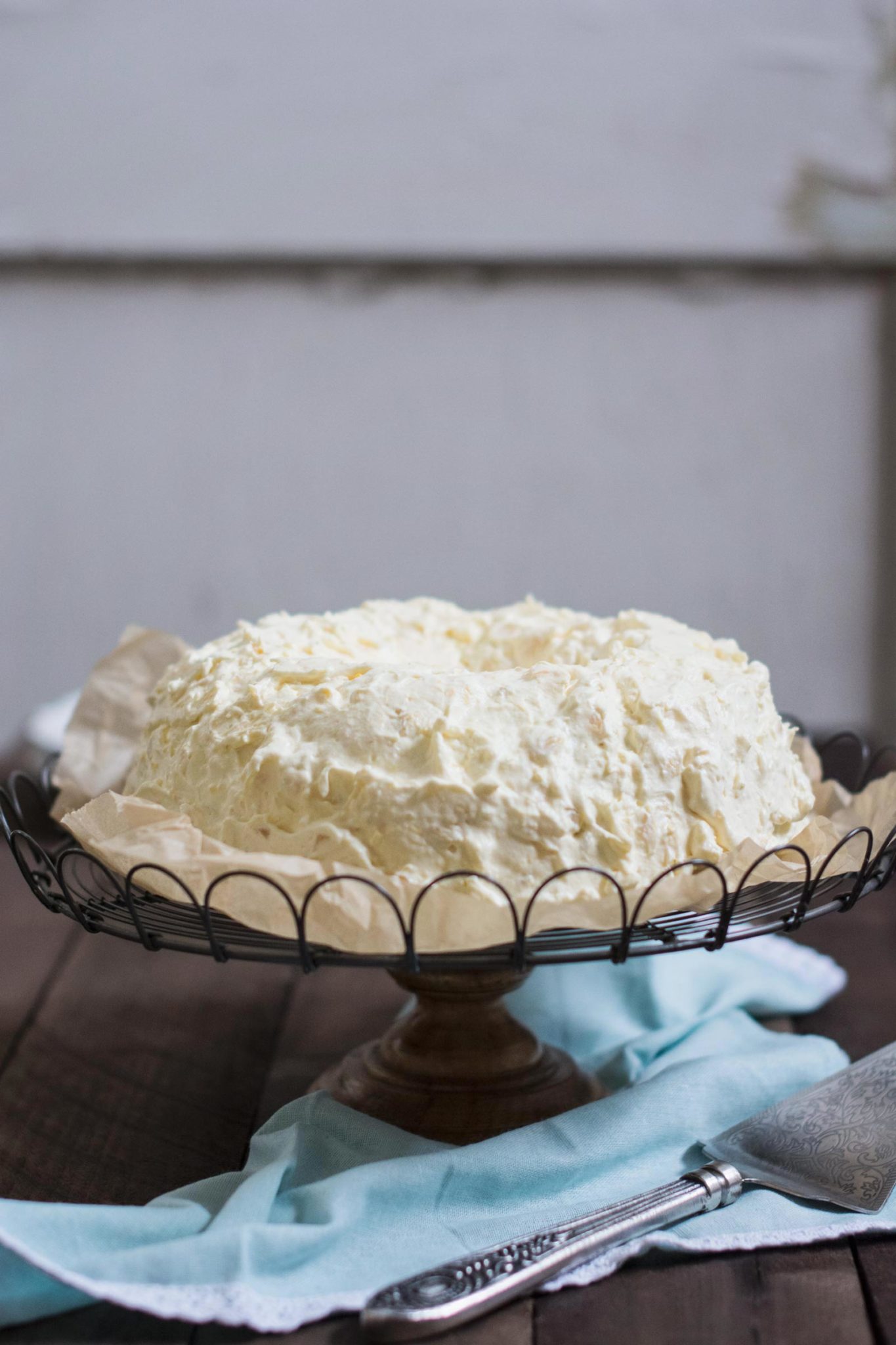 Pea Pickers Cake (also known as Cool Whip Cake), a childhood favorite that's easy to make and full of mandarin oranges and crushed pineapple! Recipe @LittleFiggyFood