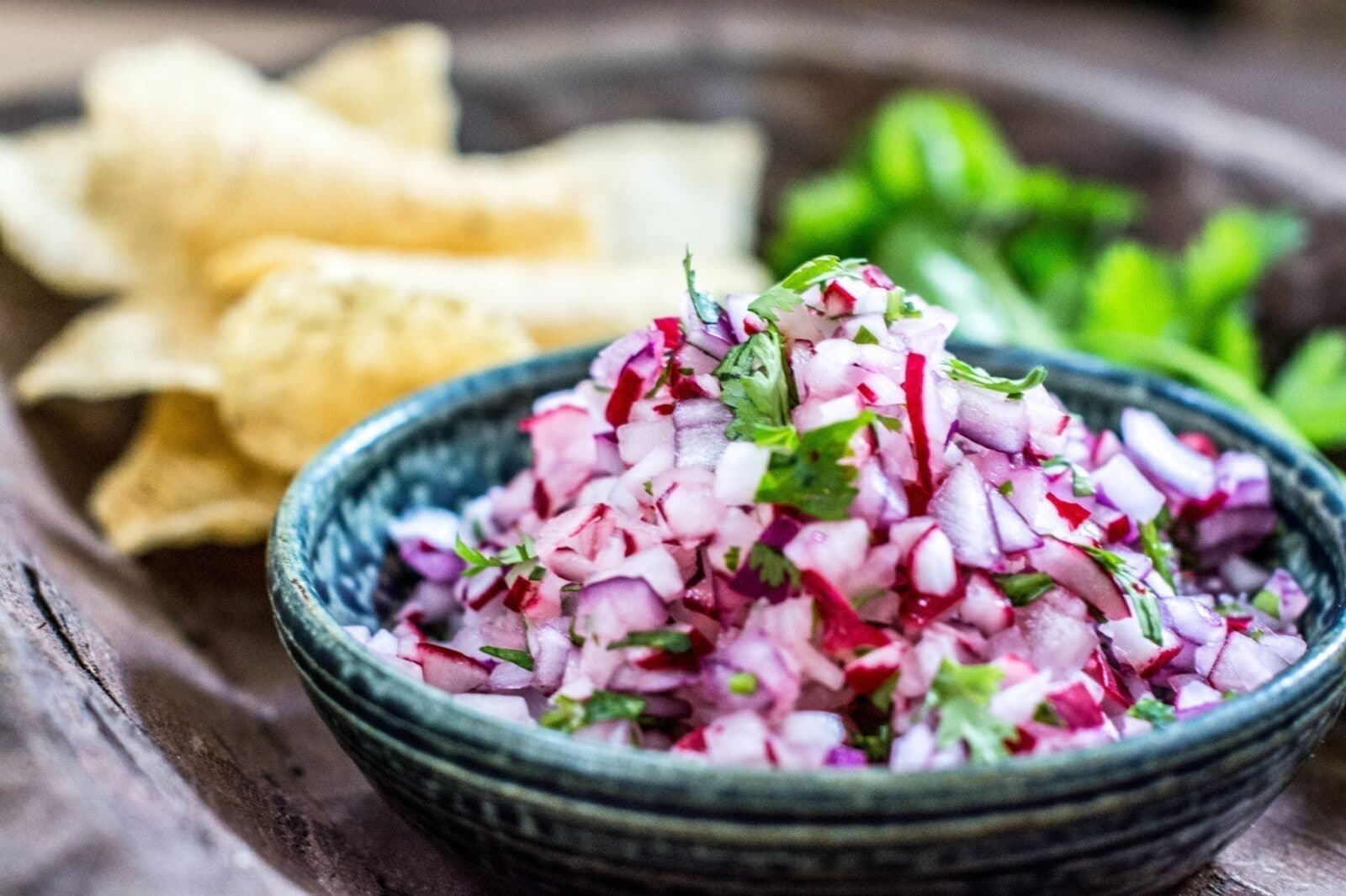 So fresh tasting and easy to make, Radish Pico de Gallo! Recipe from Little Figgy Food