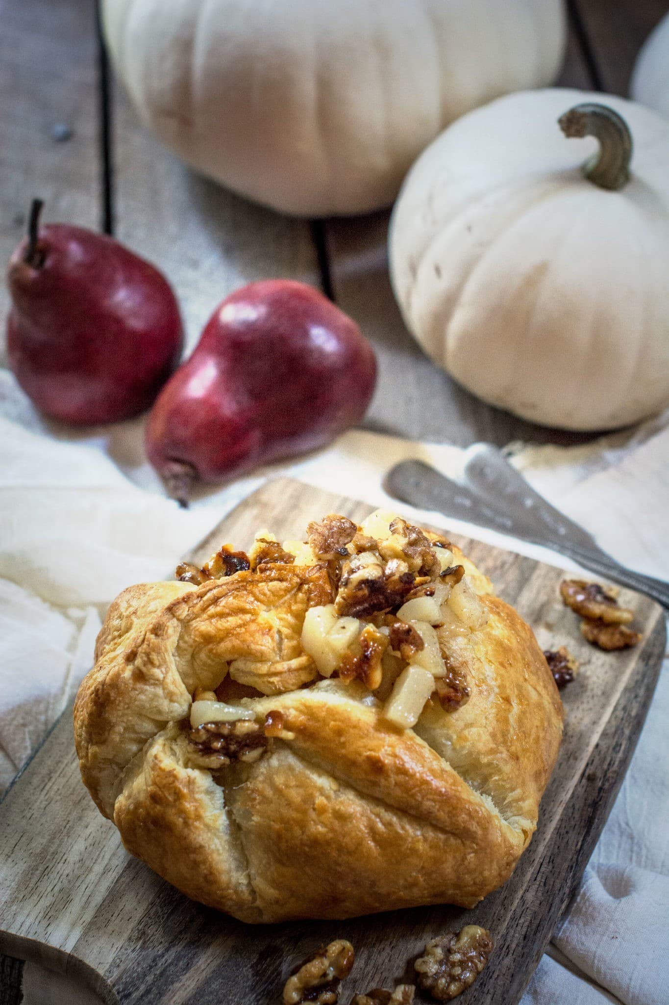 Puff pastry wrapped cheese appetizer