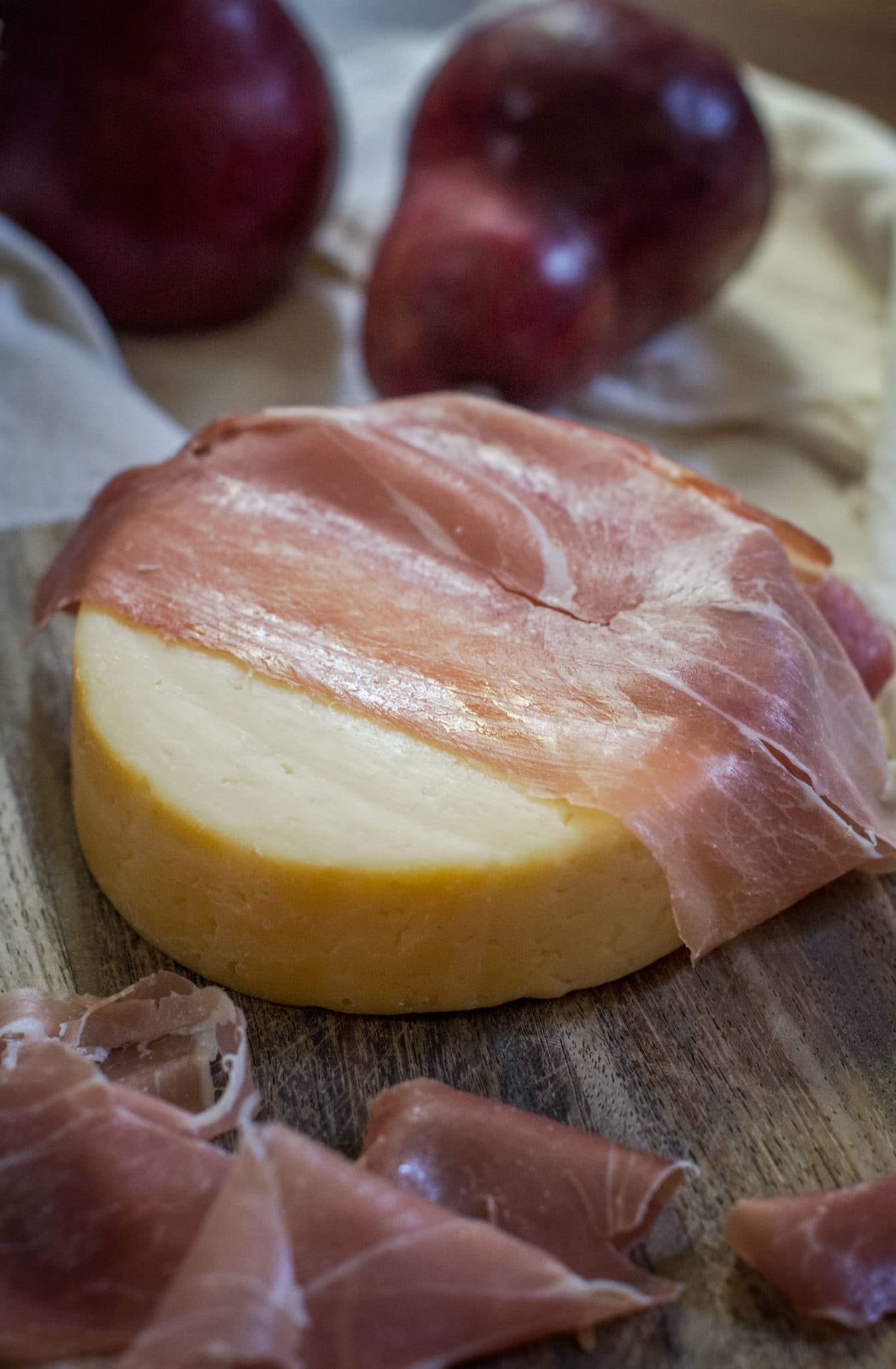 Prosciutto wrapped smoked gouda