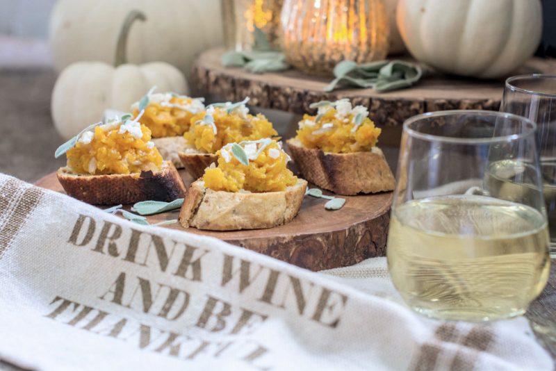 Try this Sage & Butternut Bruschetta appetizer recipe! Get the recipe Little Figgy Food! @SonomaCutrer #ad #21andup