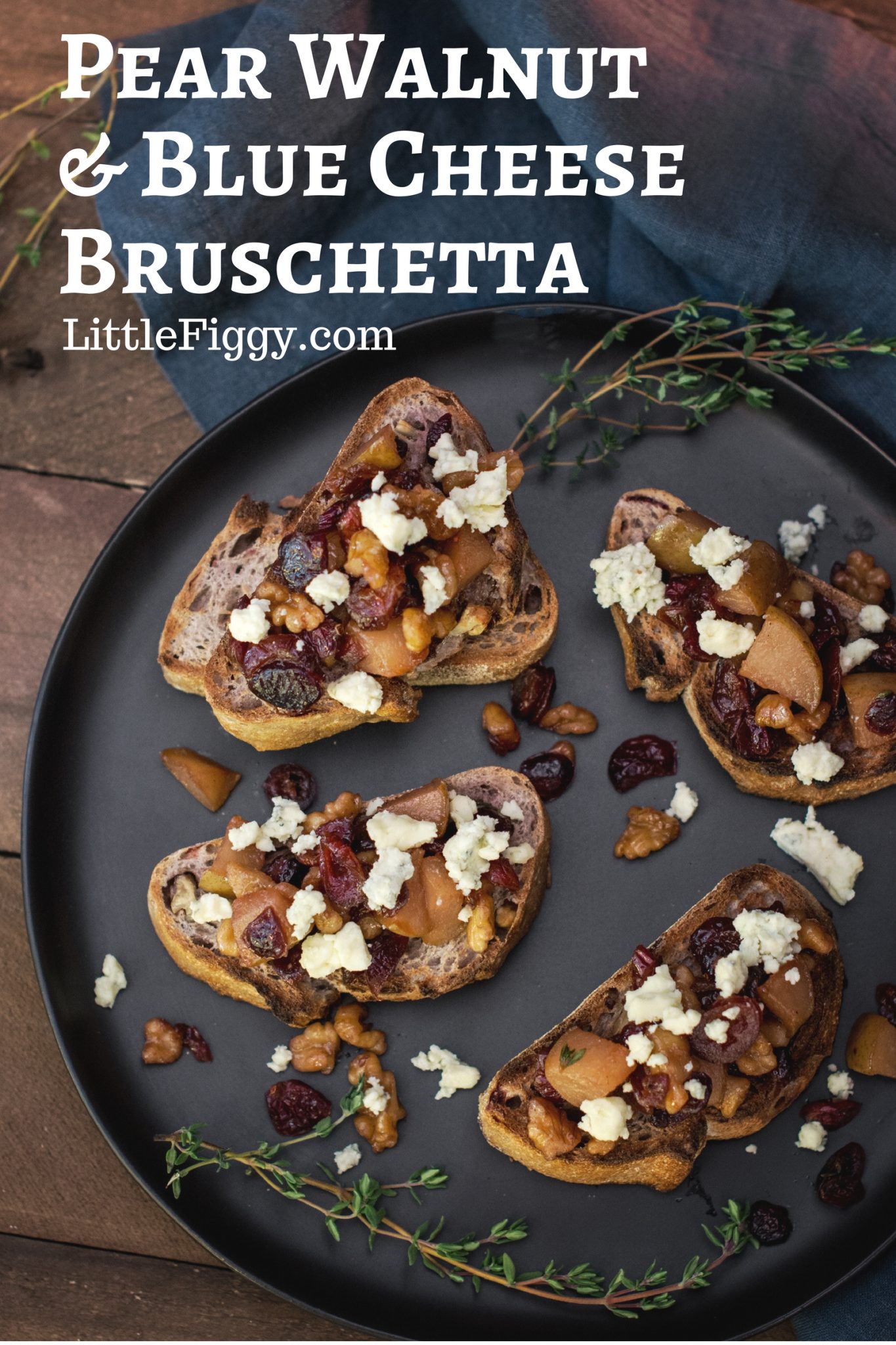 Enjoying Pears Walnut and Blue Cheese Bruschetta with #Salemville #ad