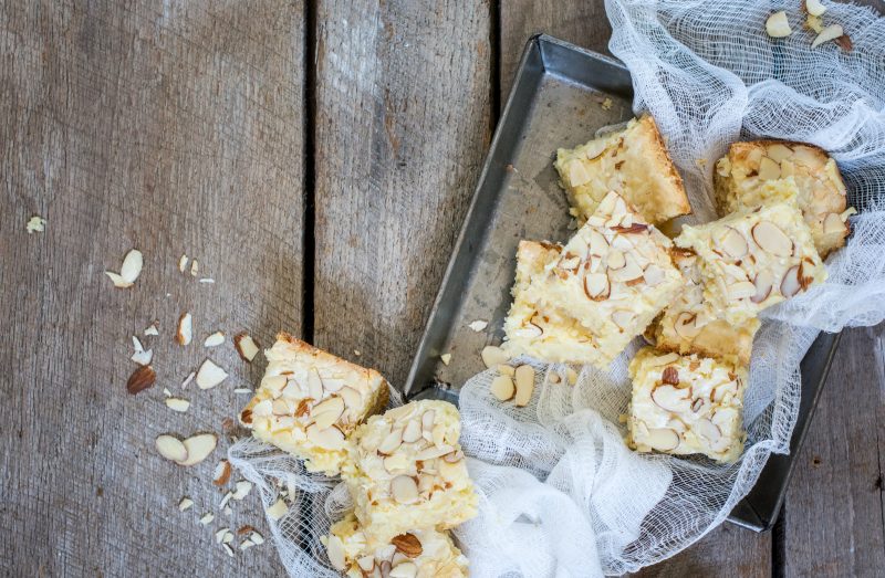 Enjoy this White Chocolate Blondies recipe, with a touch of coconut and lime to brighten things up! Get the recipe at Little Figgy Food. #ad #DriveToyota #LetsGoPlaces #Prius