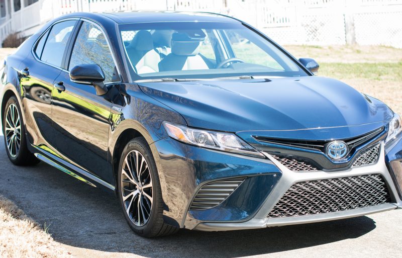 Dark blue Hybrid Toyota Camry 