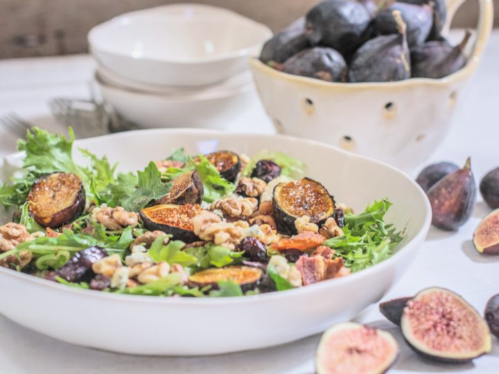 Dynamics tykkelse Oberst Grilled Fig Salad with Balsamic Honey Vinaigrette - Little Figgy Food