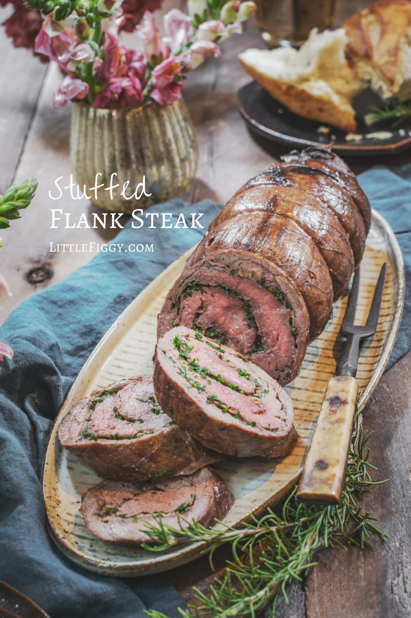 Stuffed Flank Steak with Prosciutto Cheese and Herbs Little Figgy Food