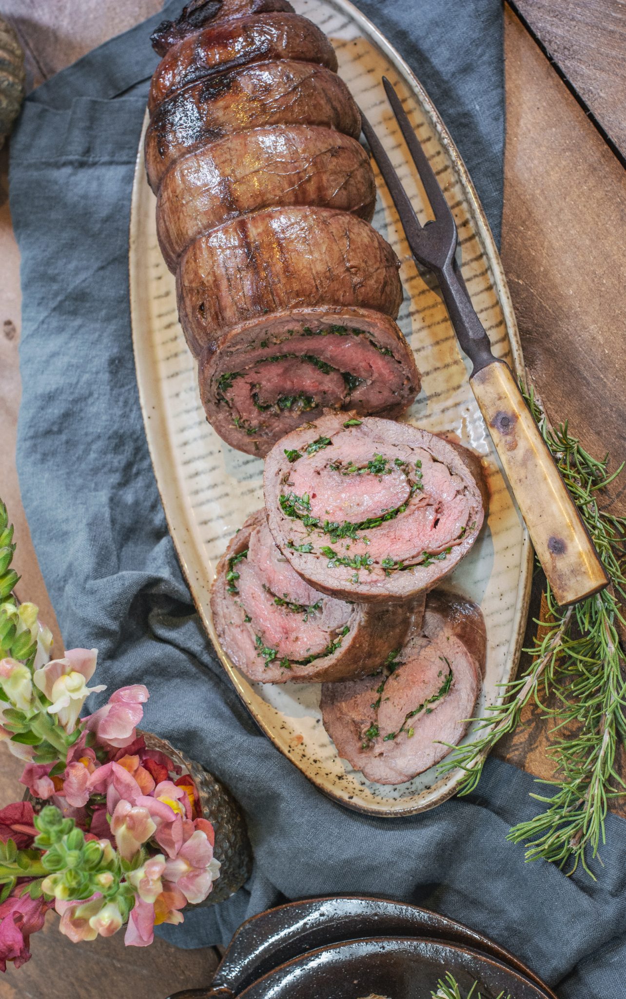 Stuffed Flank Steak Pinwheels recipe