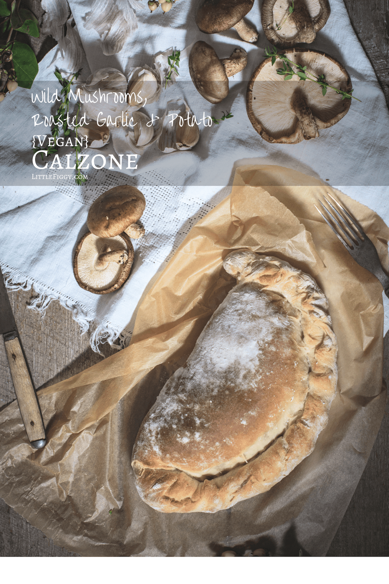 The perfect comfort food, vegan Garlic & Potato Calzone recipe! #ad @IdahoPotato #IdahoPotatoes #pizza #vegan #recipeoftheday #dinner
