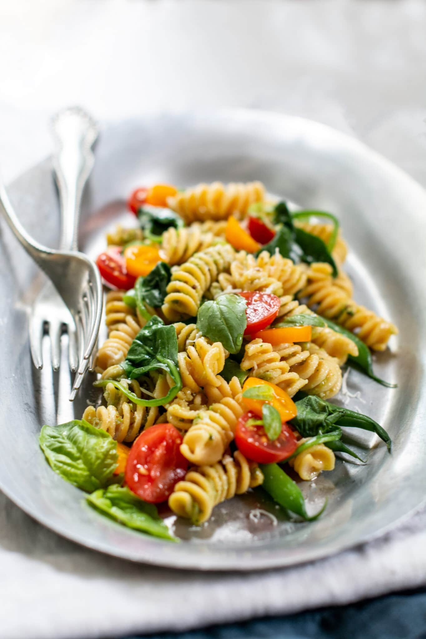 Almond Pesto with easy gluten free pasta