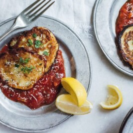 Enjoying Ricotta Cakes with Tomato Sauce