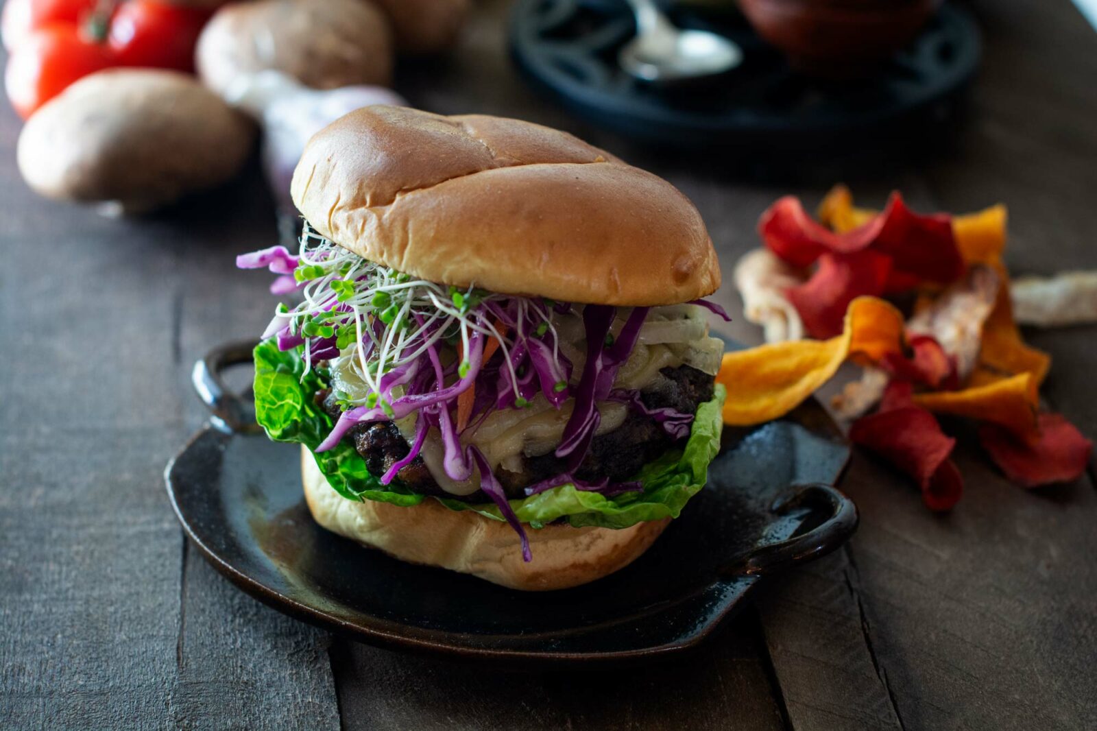 Loaded Portobello Mushroom Burger